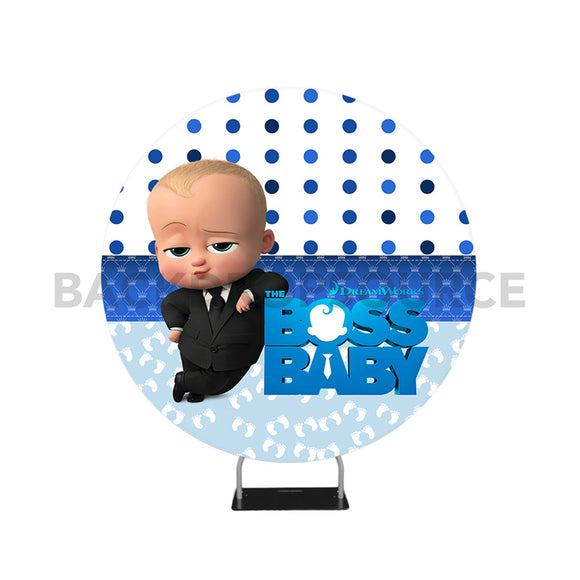 The Boss Baby Themed Circle Round Photo Booth Backdrop