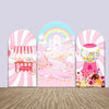 Rainbow Castle and Candyland  Themed Party Backdrop Media Sets for Birthday / Events/ Weddings
