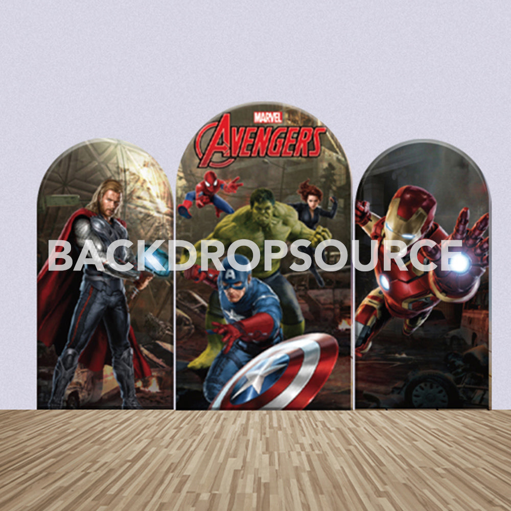 Avengers Themed Party Backdrop Media Sets for Birthday / Events/ Weddings - Backdropsource