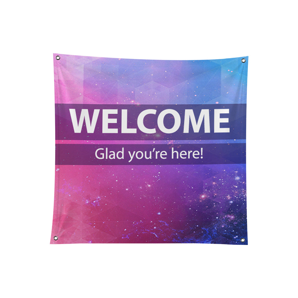 Church Welcome Design Polyester Banner