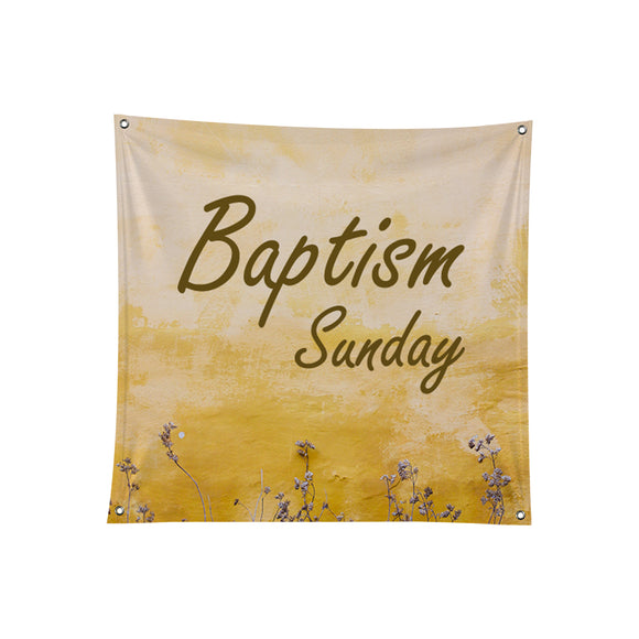 Baptism Sunday Polyester Banner