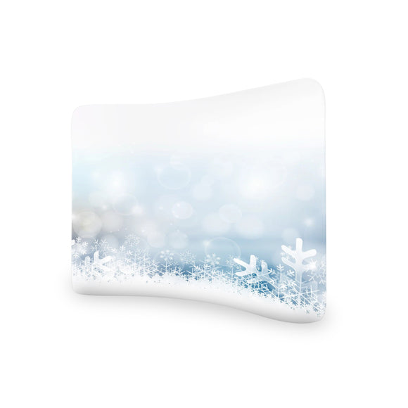 Winter Christmas CURVED TENSION FABRIC MEDIA WALL - Backdropsource