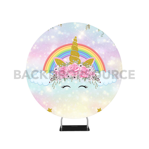 Unicorn Circle Round Photo Booth Backdrop - Backdropsource