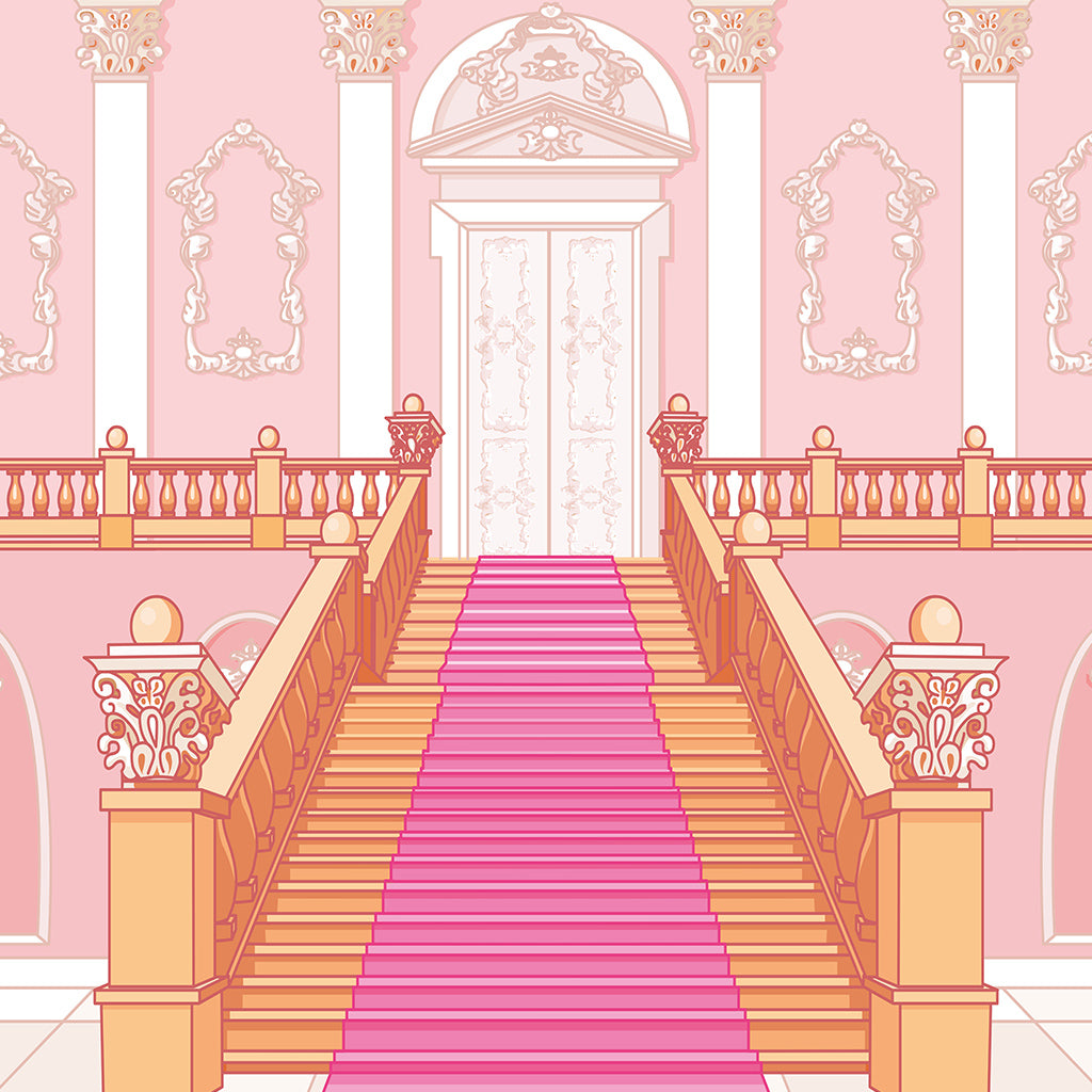 Princess Castle Stairs Background - Backdropsource