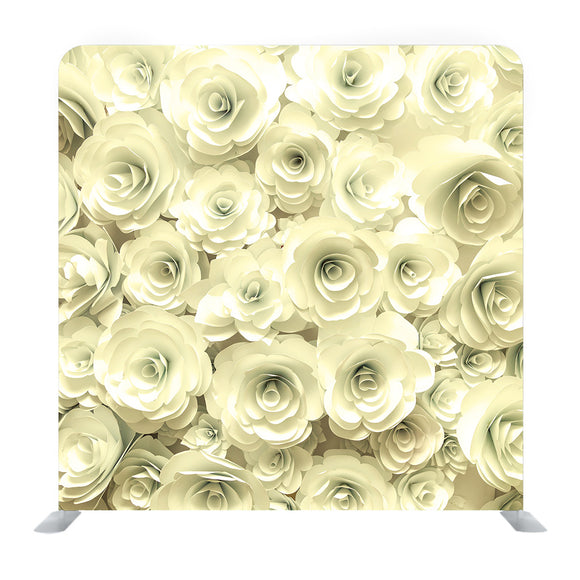 3D floral White Media wall - Backdropsource
