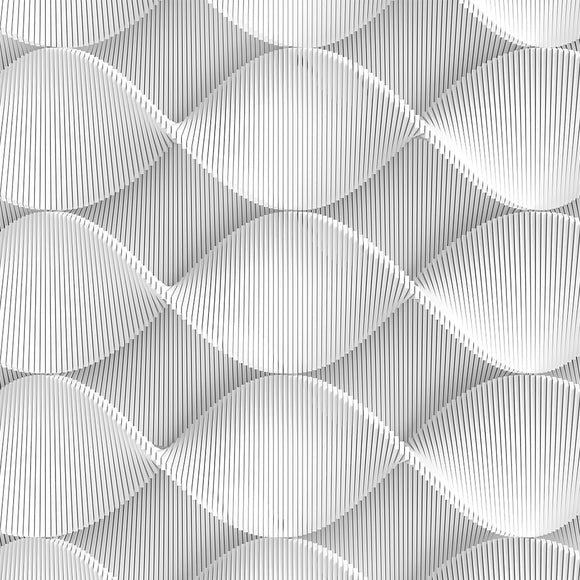 White Geometric Twisted Ribbon Background - Backdropsource
