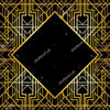 Diamond Gold Frame Gatsby Retro  Backdrop - Backdropsource