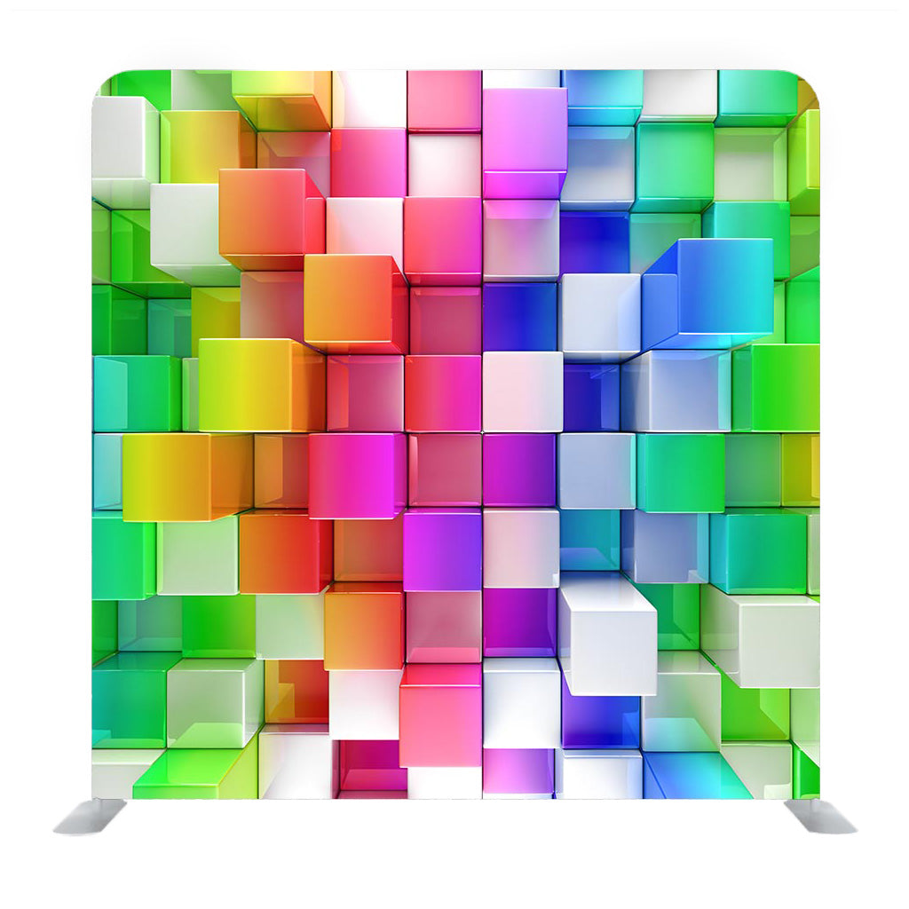 3d Colored Blocks  Media Wall - Backdropsource