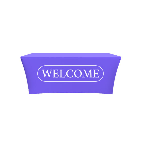 Church Welcome Design Stretched Tablecloth Cover - Backdropsource