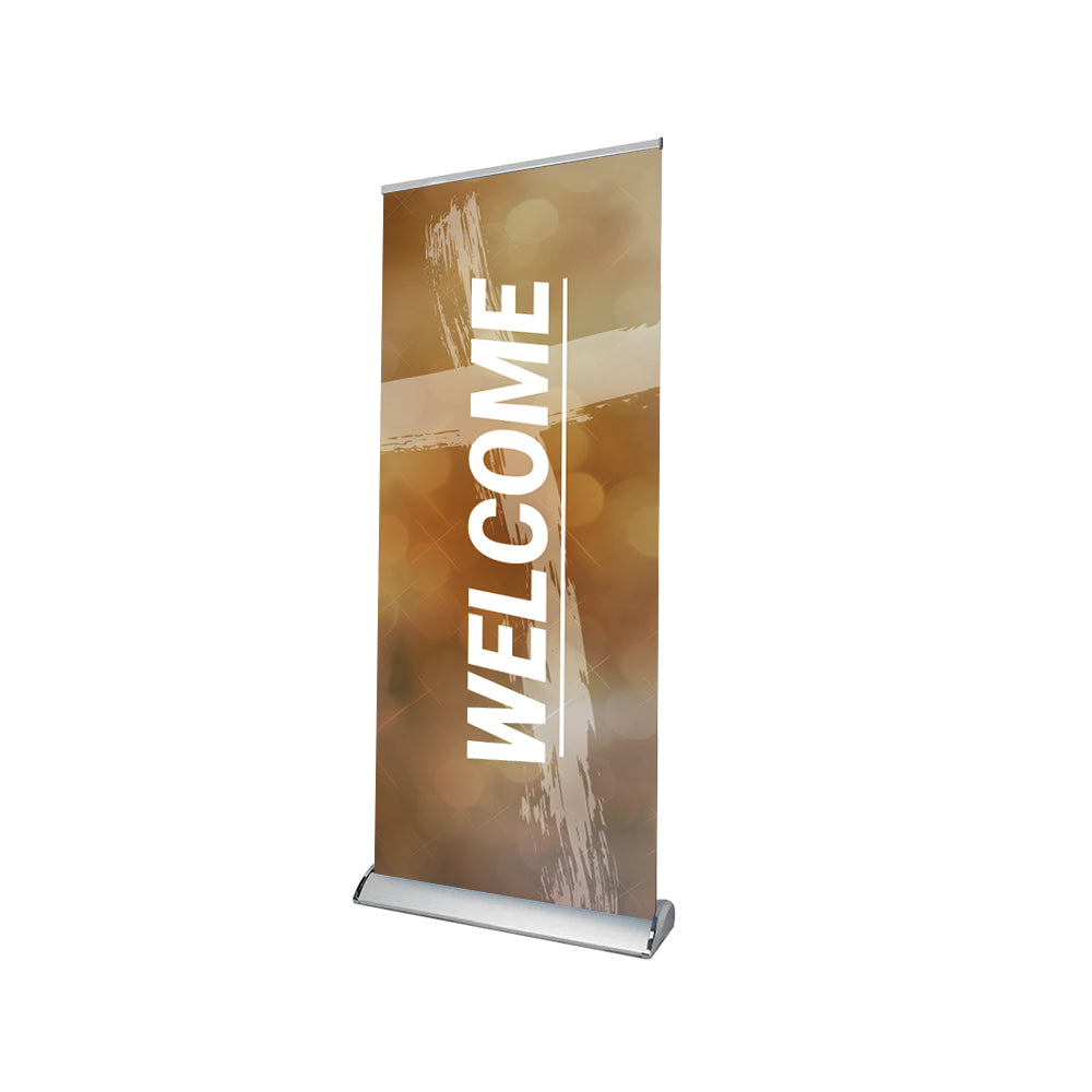 Church Welcome Retractable Banner Stand - Backdropsource