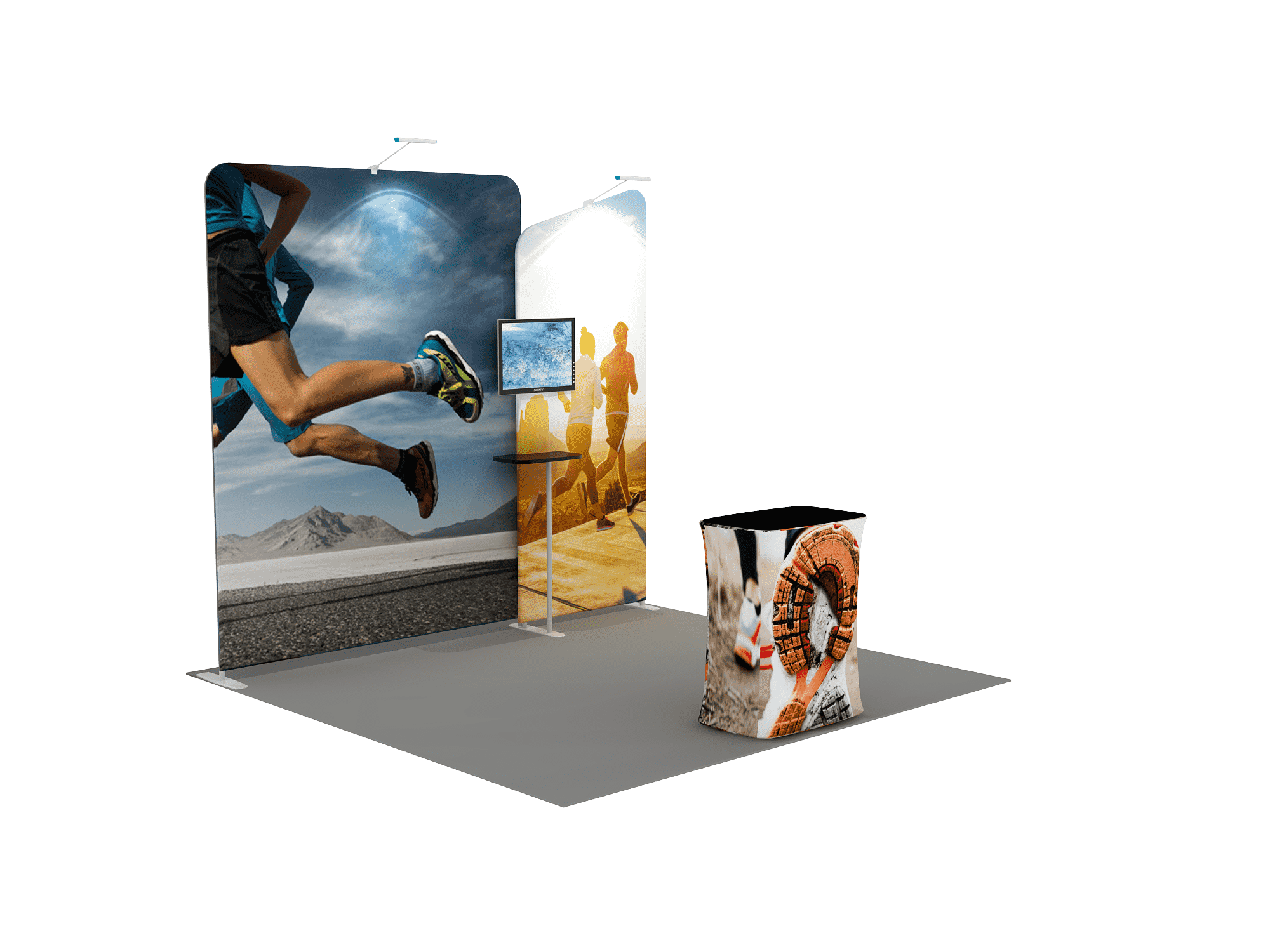 Exhibit Screen Portable Exhibit Display 10x10 – Model 3 | Trade Show Booth USA ...