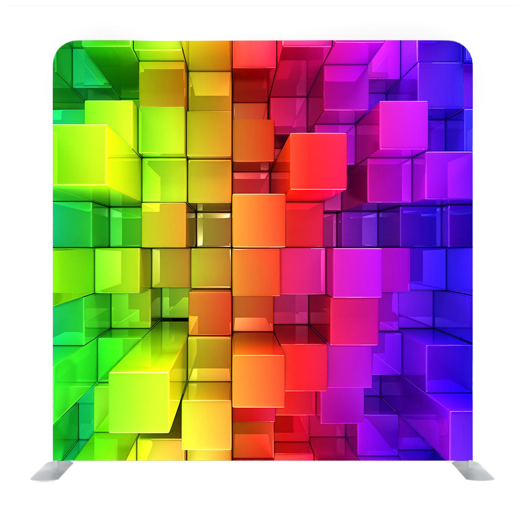 Abstract Background of Colored Cubes Media Wall - Backdropsource
