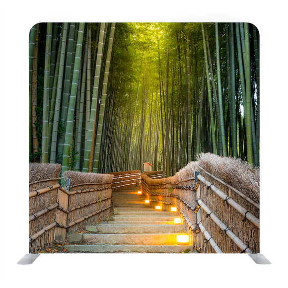 Arashiyama Bamboo Forest in Kyoto Japan Background Media Wall - Backdropsource