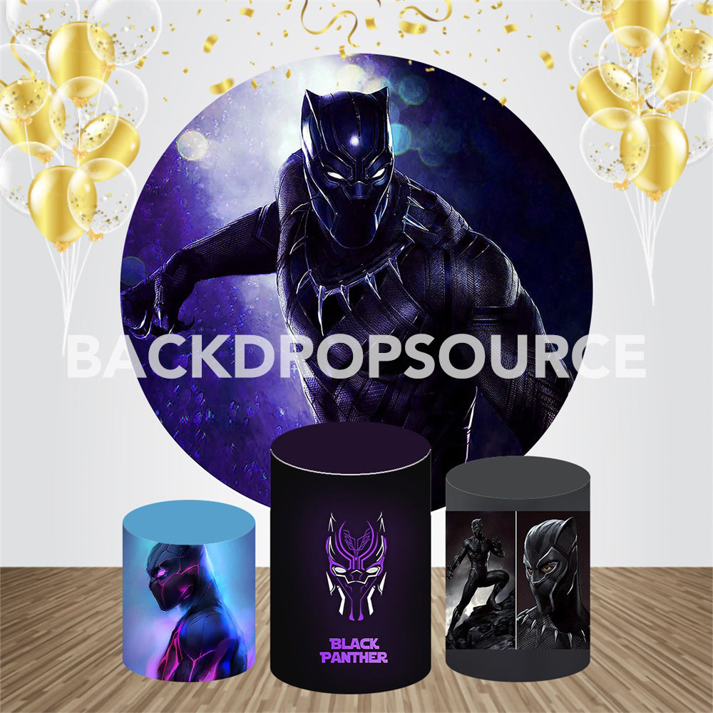Black Panther Event Party Round Backdrop Kit