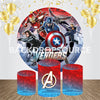 Avengers Captain America Event Party Round Backdrop Kit - Backdropsource