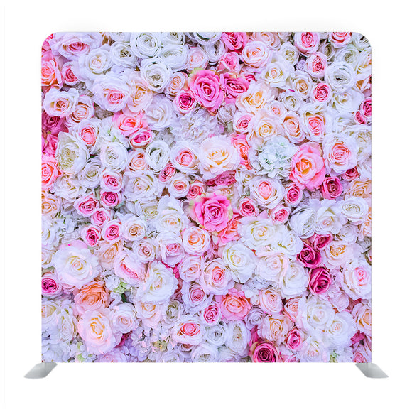 Background Of Pink Orange And Peach Roses Media Wall - Backdropsource