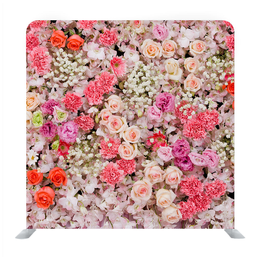 Beautiful Flowers Texture Background Media Wall - Backdropsource