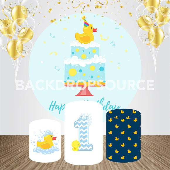 First Birthday Event Party Round Backdrop Kit - Backdropsource
