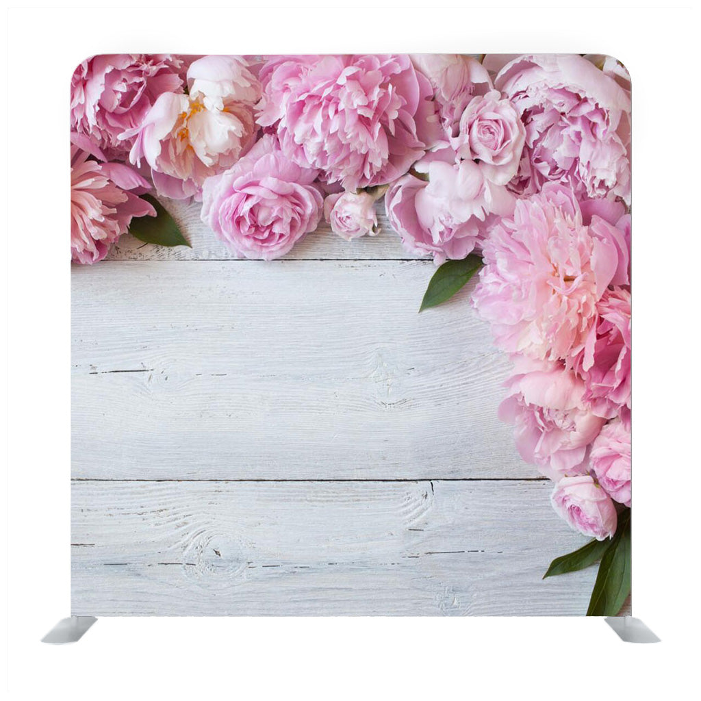 Blossom Flowers on Wooden Board Media Wall - Backdropsource