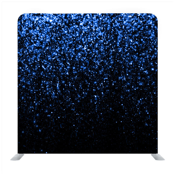 Blue Glitter With Black Background Media Wall - Backdropsource