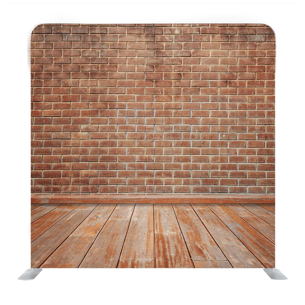 Brick Laminate Flooring Media Wall - Backdropsource