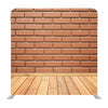 Brown Bricks Wall And Wooden Floor Media Wall - Backdropsource