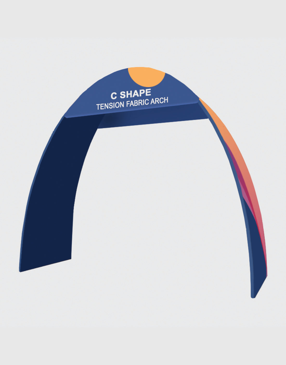C Shape Tension Fabric Arch - 20ft - Backdropsource