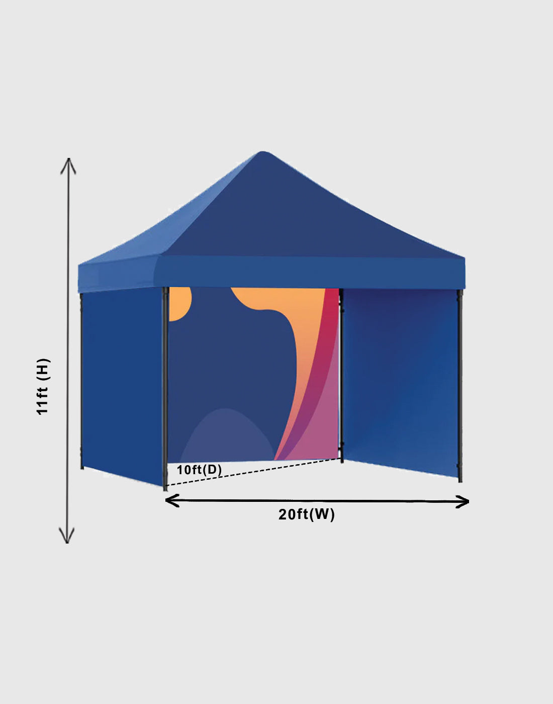 heavy duty canopy tent Heavy Duty Custom Canopy Tent – 20ft x 10ft Large Outdoor Shelter – Backdropsource