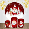 Santa Claus Themed Event Party Round Backdrop Kit - Backdropsource