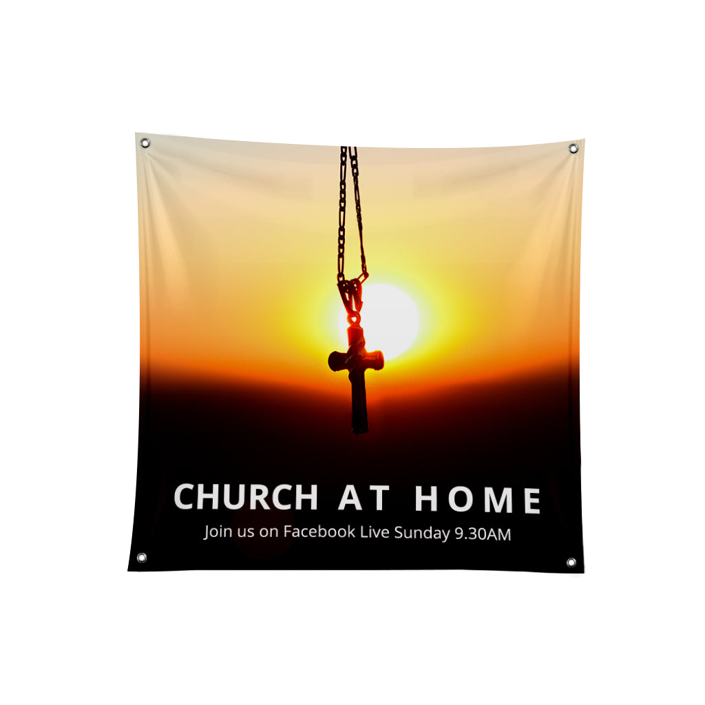 Church Covid -19 Fabric Banner - 02