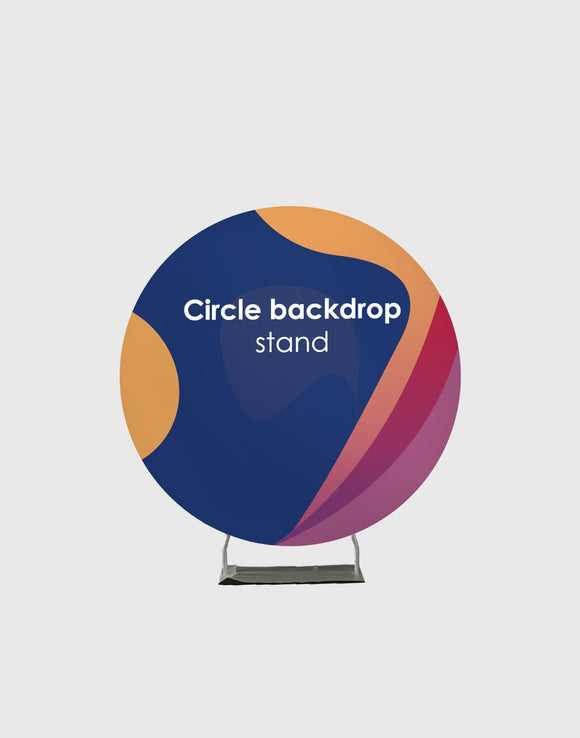 Customized Design Print on Round Frame Stand for Parties/ Events/ Weddings - Backdropsource