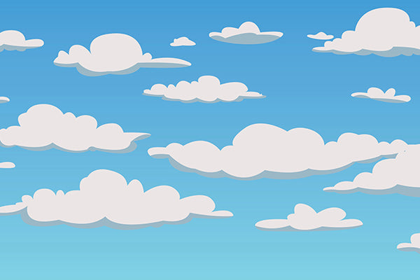 Cloud Sky Cartoon Backdrop - Backdropsource