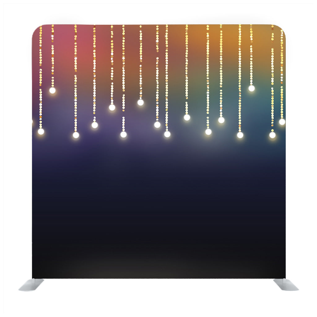 Colorful Glowing Light Bulbs On Dark Background Media Wall - Backdropsource