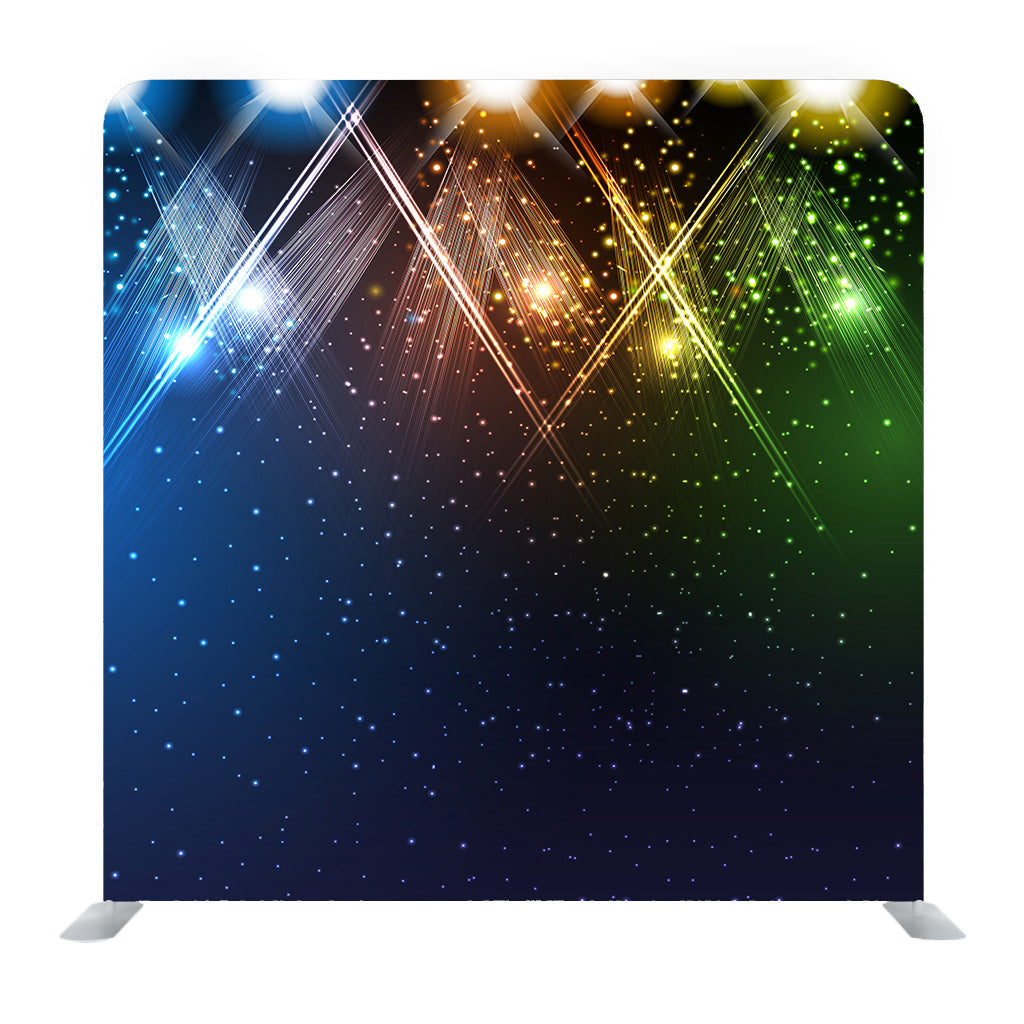 Colorful Spotlights On Stage Media Wall - Backdropsource