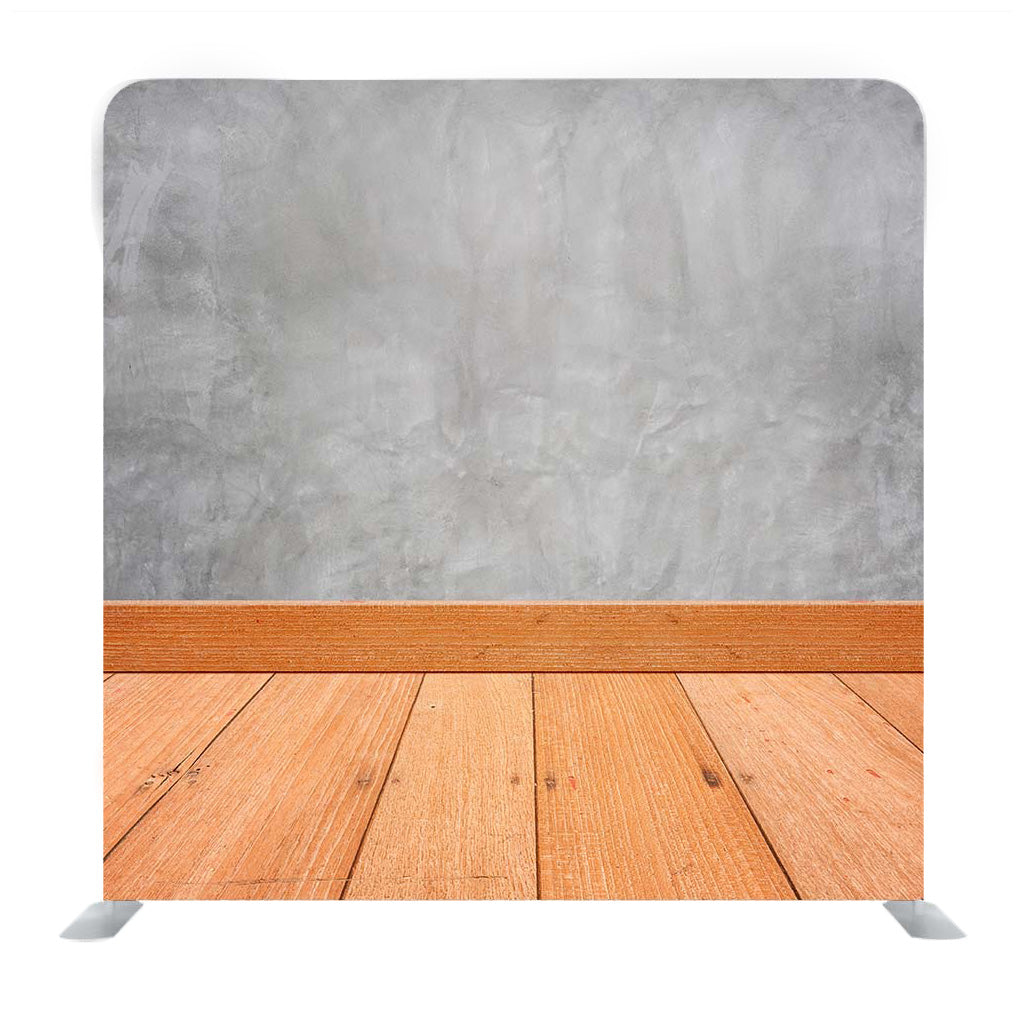 Concrete Wall With Wooden Floor Media Wall