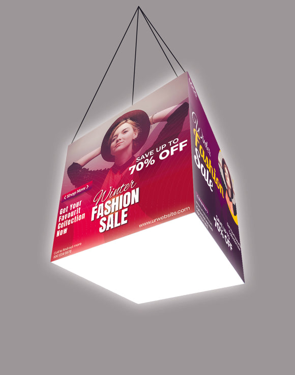 Backlit Cubic Hanging Banner