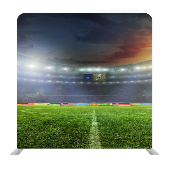 Digitally generated football  stadium Media wall - Backdropsource