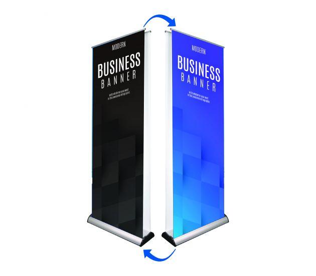 Double-sided wide base Roll Up Banner - Backdropsource