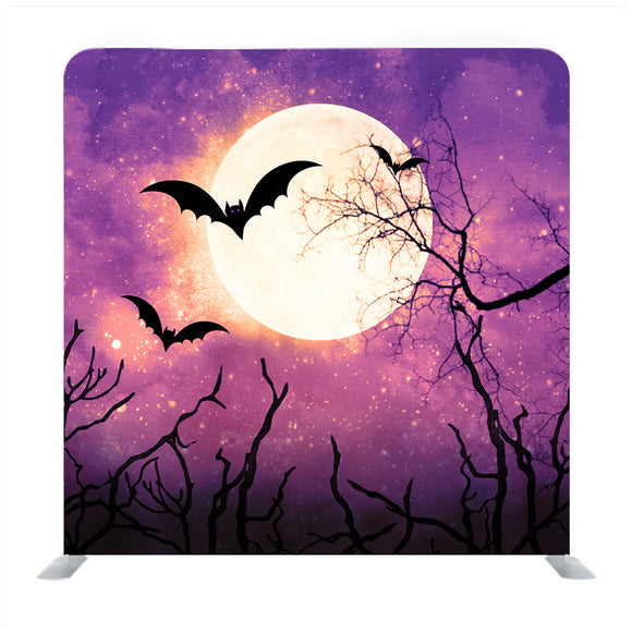 Flying Bats in Moonlight Media Wall - Backdropsource