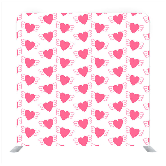 Flying heart pattern with white Backdrop - Backdropsource