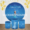Frozen 2 Princess Elsa Themed Event Party Round Backdrop Kit - Backdropsource
