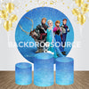 Frozen Princess Themed Event Party Round Backdrop Kit - Backdropsource