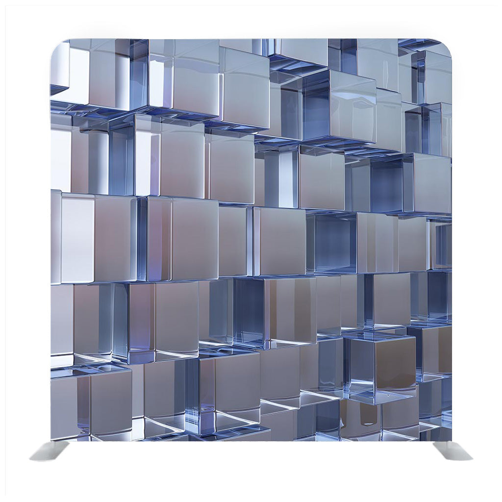 Futuristic concept with silver cube elements Backdrop