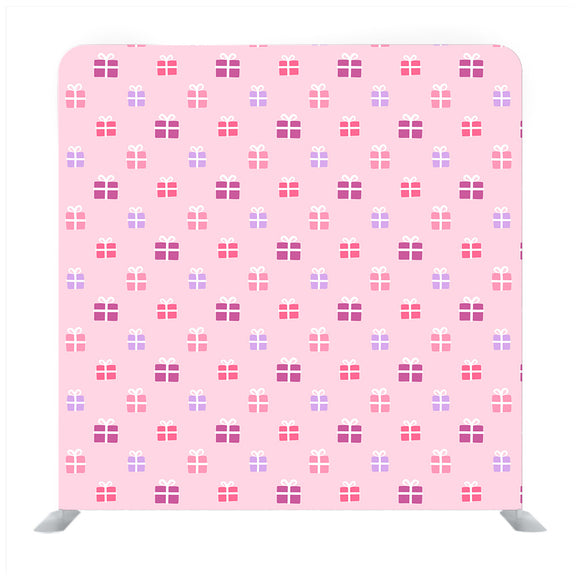 Gift boxes pattern with baby  pink Background Backdrop - Backdropsource