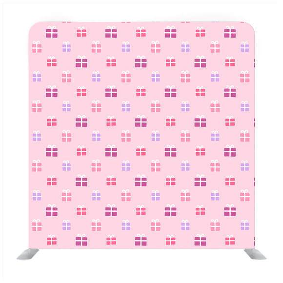 Gift boxes pattern with baby  pink Background Backdrop - Backdropsource