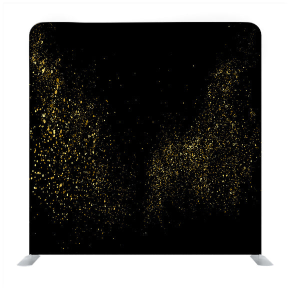 Glittery Gold With Black Background Media Wall - Backdropsource