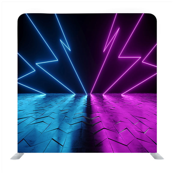 Glowing Techno Lines Background Media Wall - Backdropsource