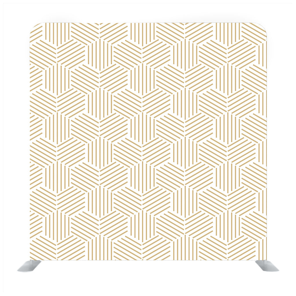 Gold and White Stripped Hexagon Backdrop - Backdropsource