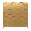 Golden Hexagonal Pattern Media Wall - Backdropsource