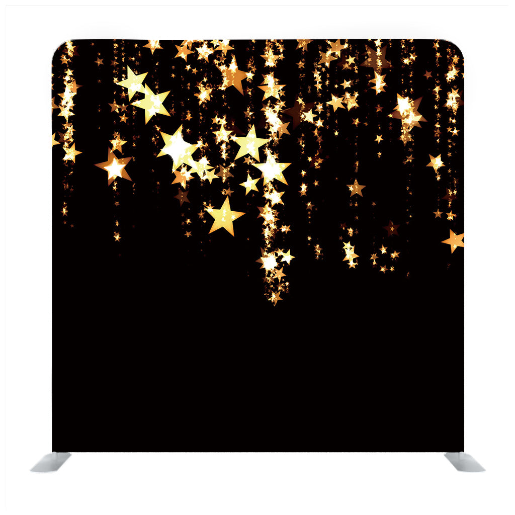 Golden Stars Lights Media Wall - Backdropsource
